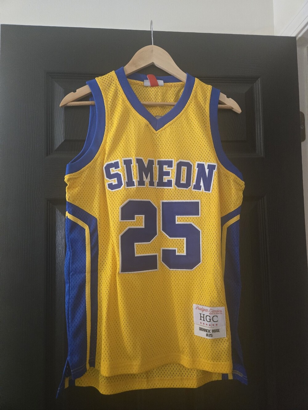 SIMEON #25 Yellow & Blue Basketball Jersey